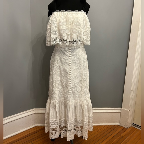 SALONI Skirt & Top in Ivory Lace, size 6 - Picture 4 of 16